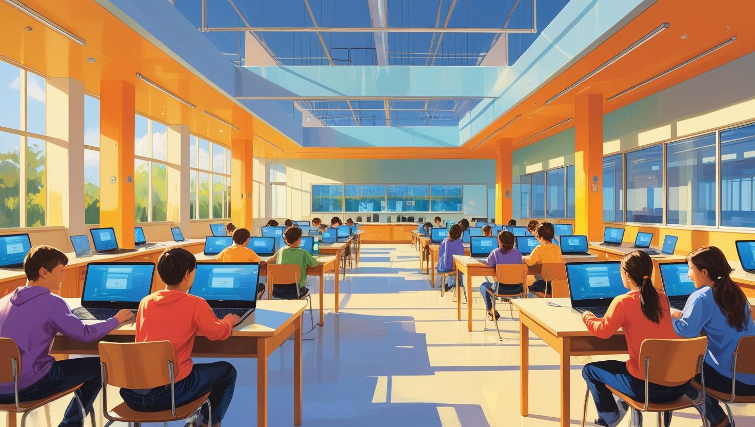 digitalización centros educativos, portátiles, aulas digitales