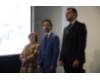 Enriqueta Chicano, Roberto Fernández y el consejero de Hacienda de Asturias