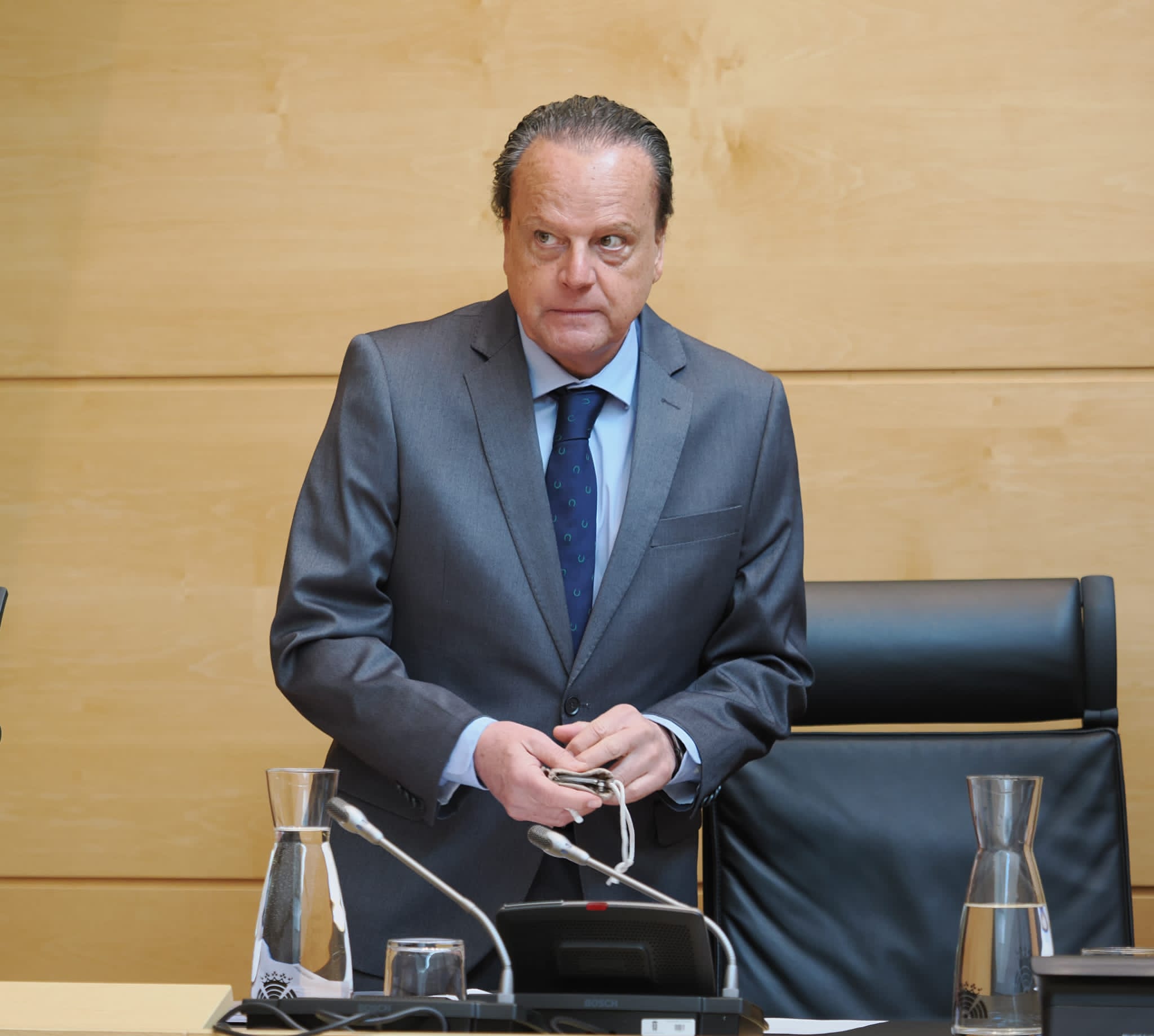 Imagen del presidente instantes previos al inicio de la Comisión