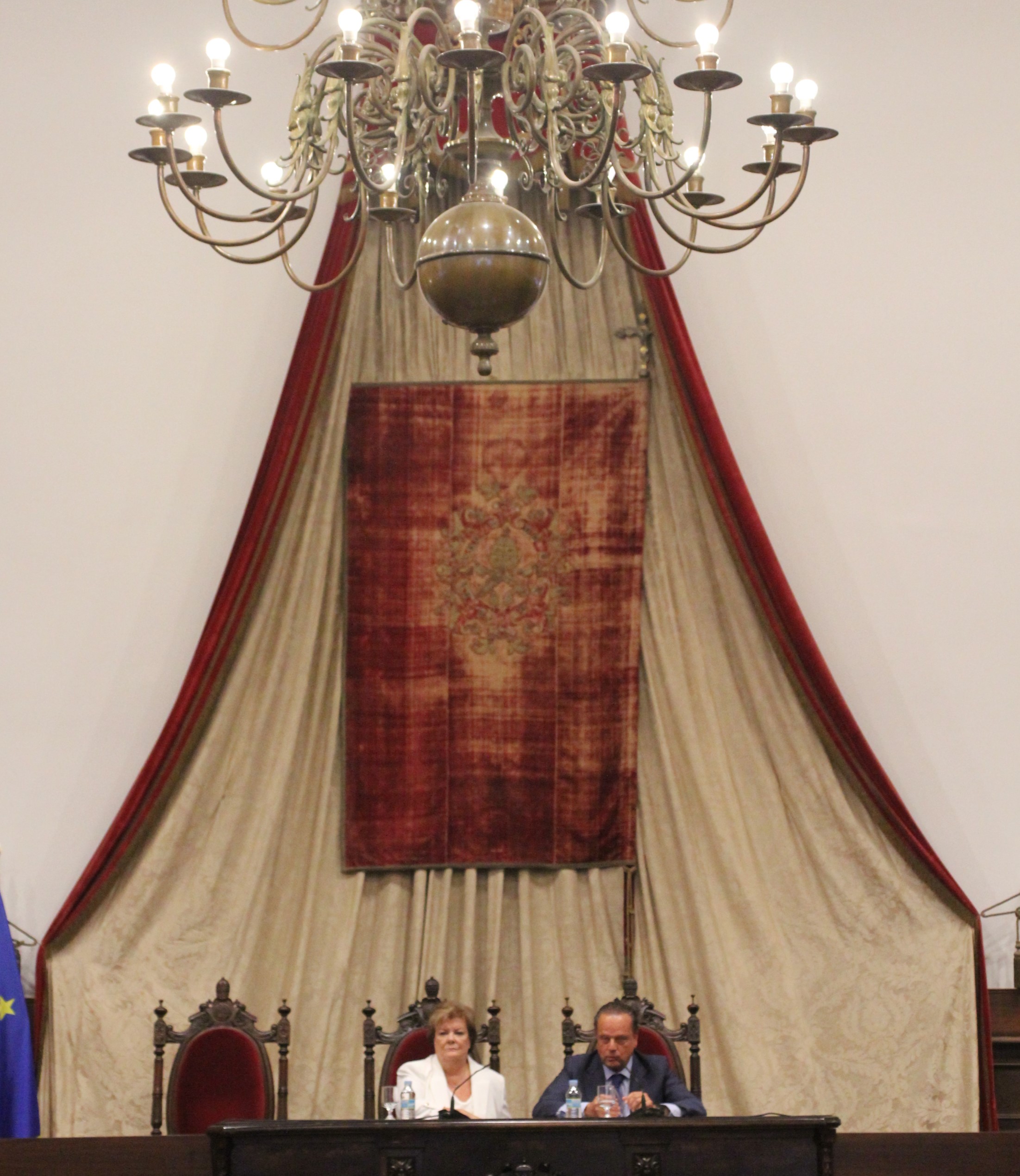 Chicano y Amilivia en el acto de clausura