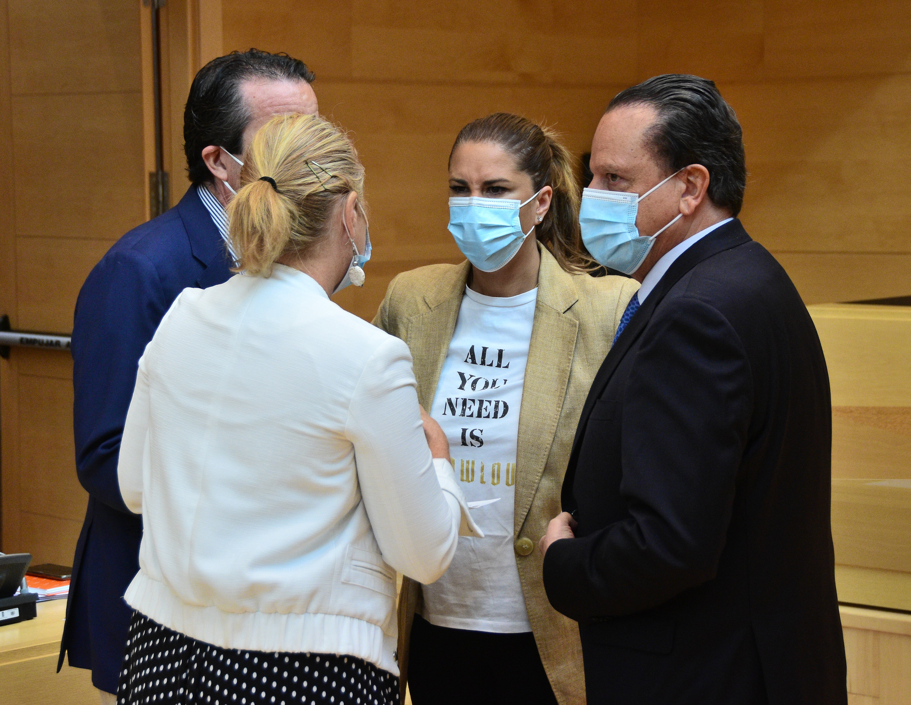Amilivia departe con miembros de la Comisión