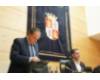 Amilivia a su llegada al Parlamento