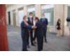 El consejero y el resto de autoridades a su llegada a Palencia