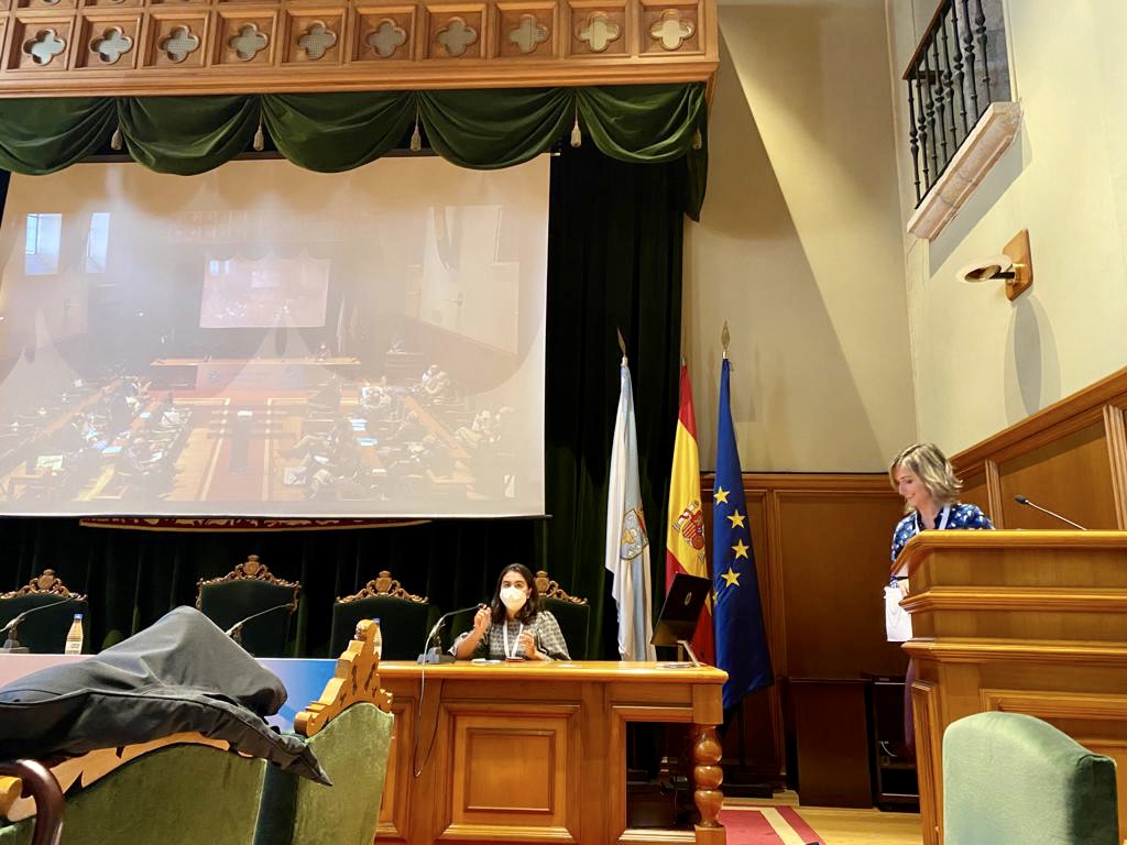 Soledad González al término de su intervención
