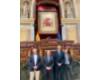 El presidente con el director de Fiscalización y personal de Presidencia