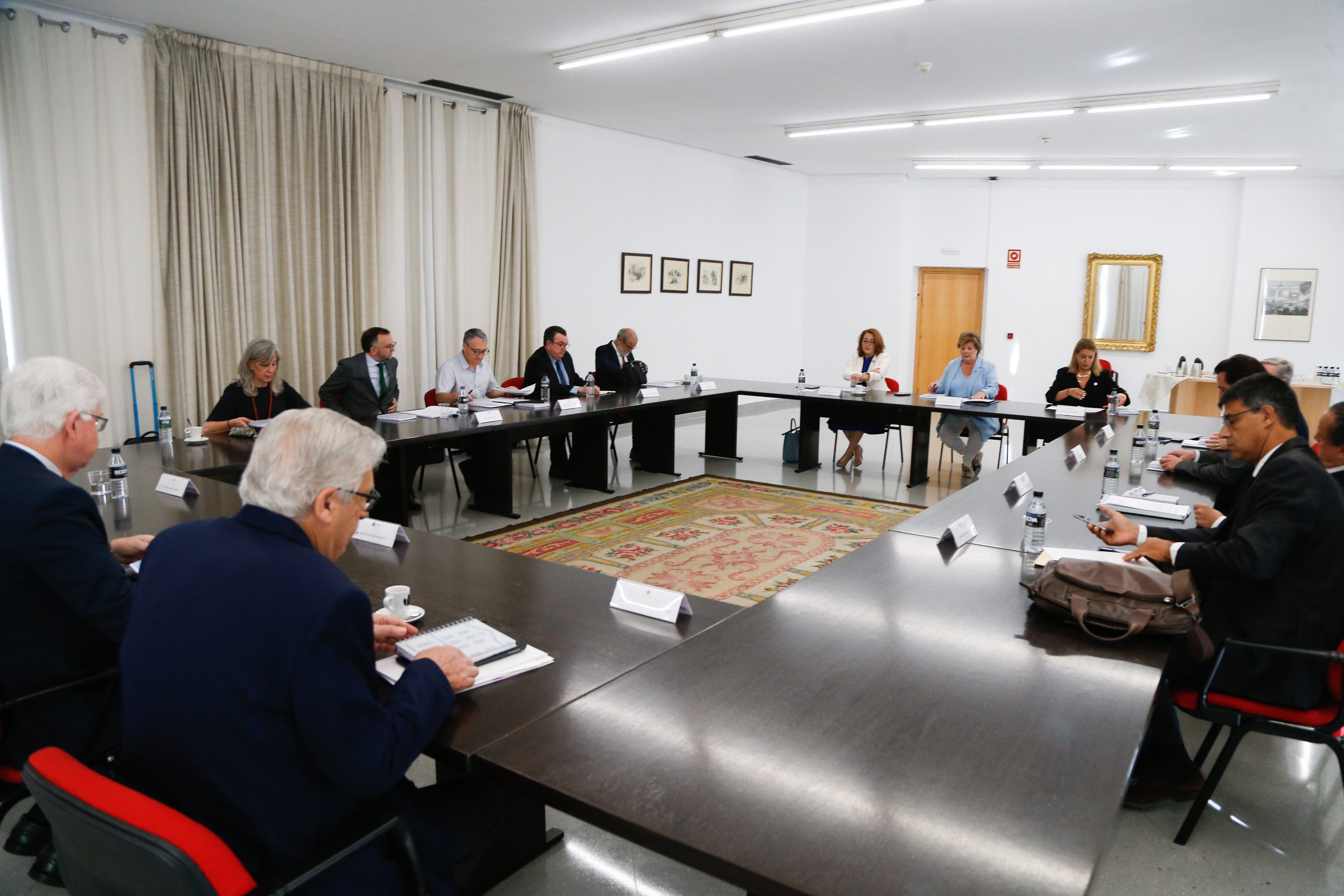 Un momento de la reunión de coordinación de presidentes de los OCEx