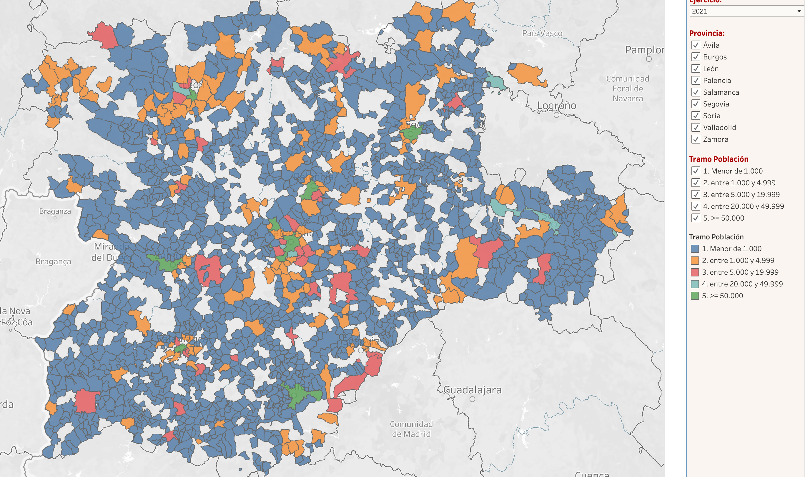 Mapeo en línea del Consejo de Cuentas sobre el estado de rendición
