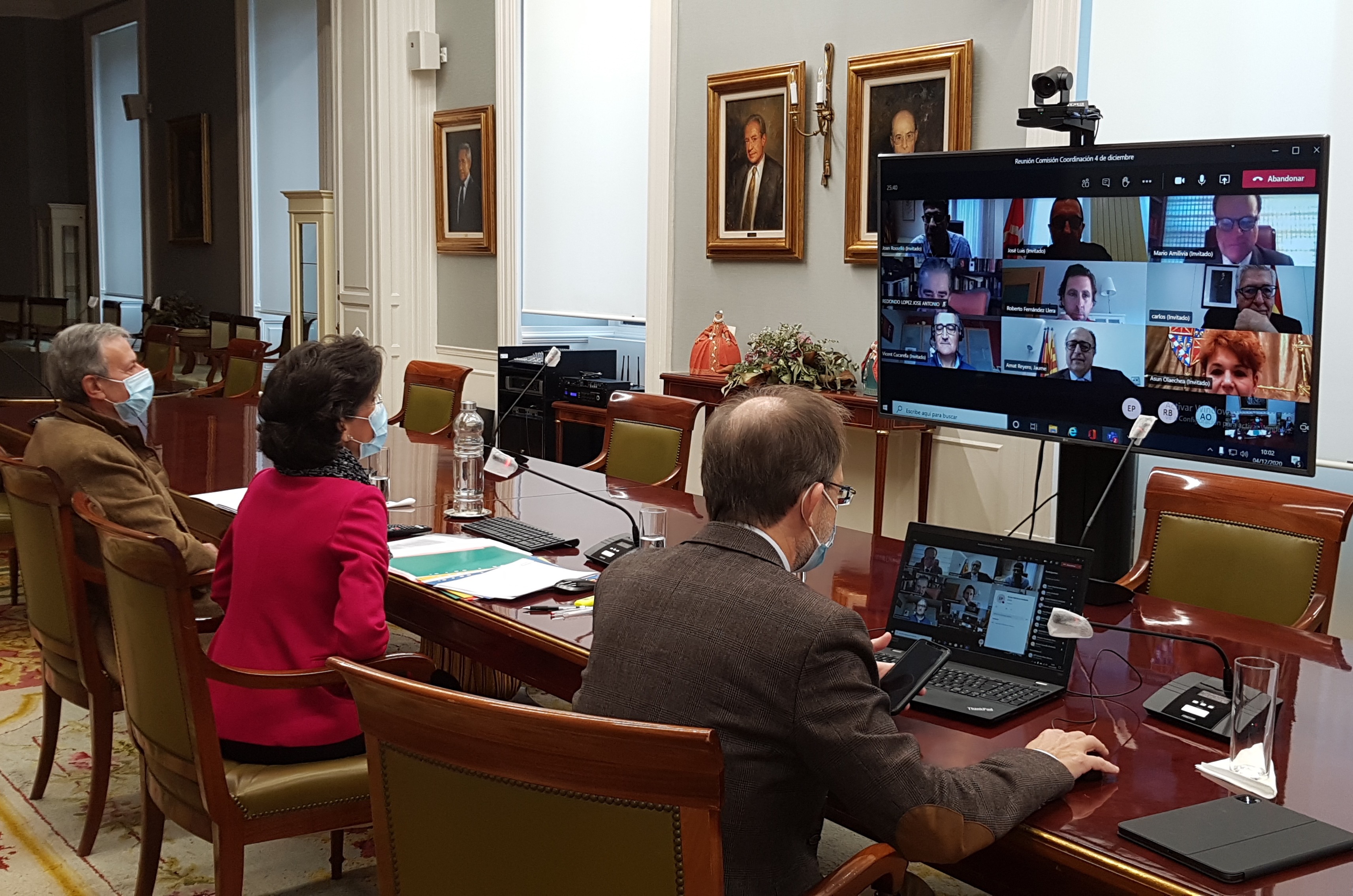 Imagen de la reunión telemática