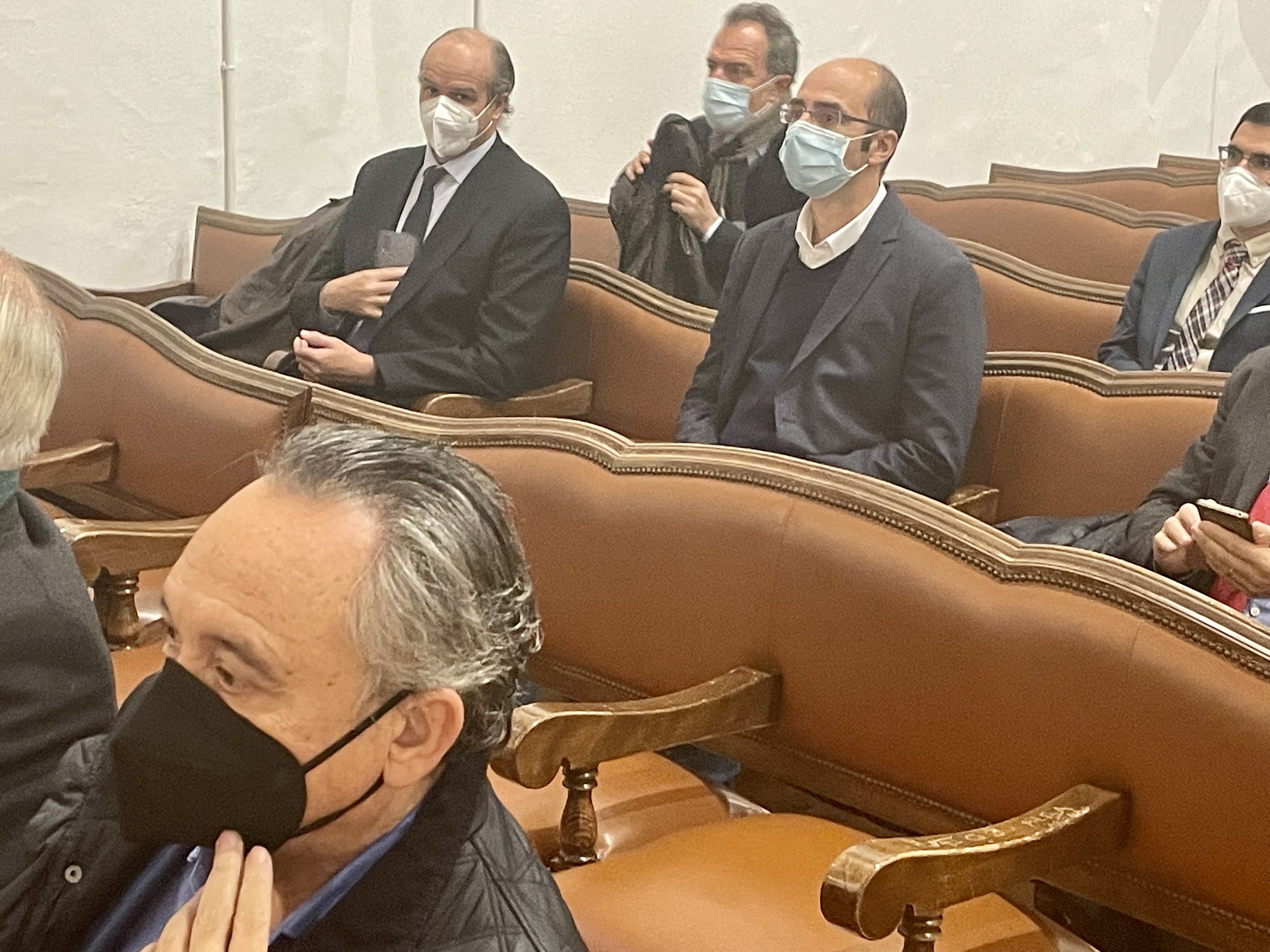 Melero, en primer plano, y responsables de fiscalización del Consejo