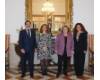La presidenta del TC junto a los intervinientes en la Jornada