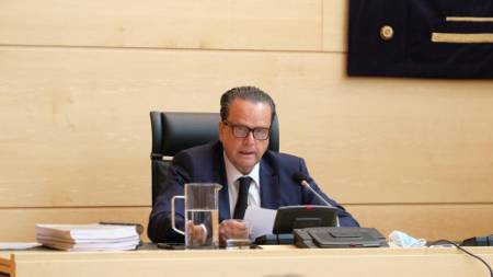 El presidente durante su intervención