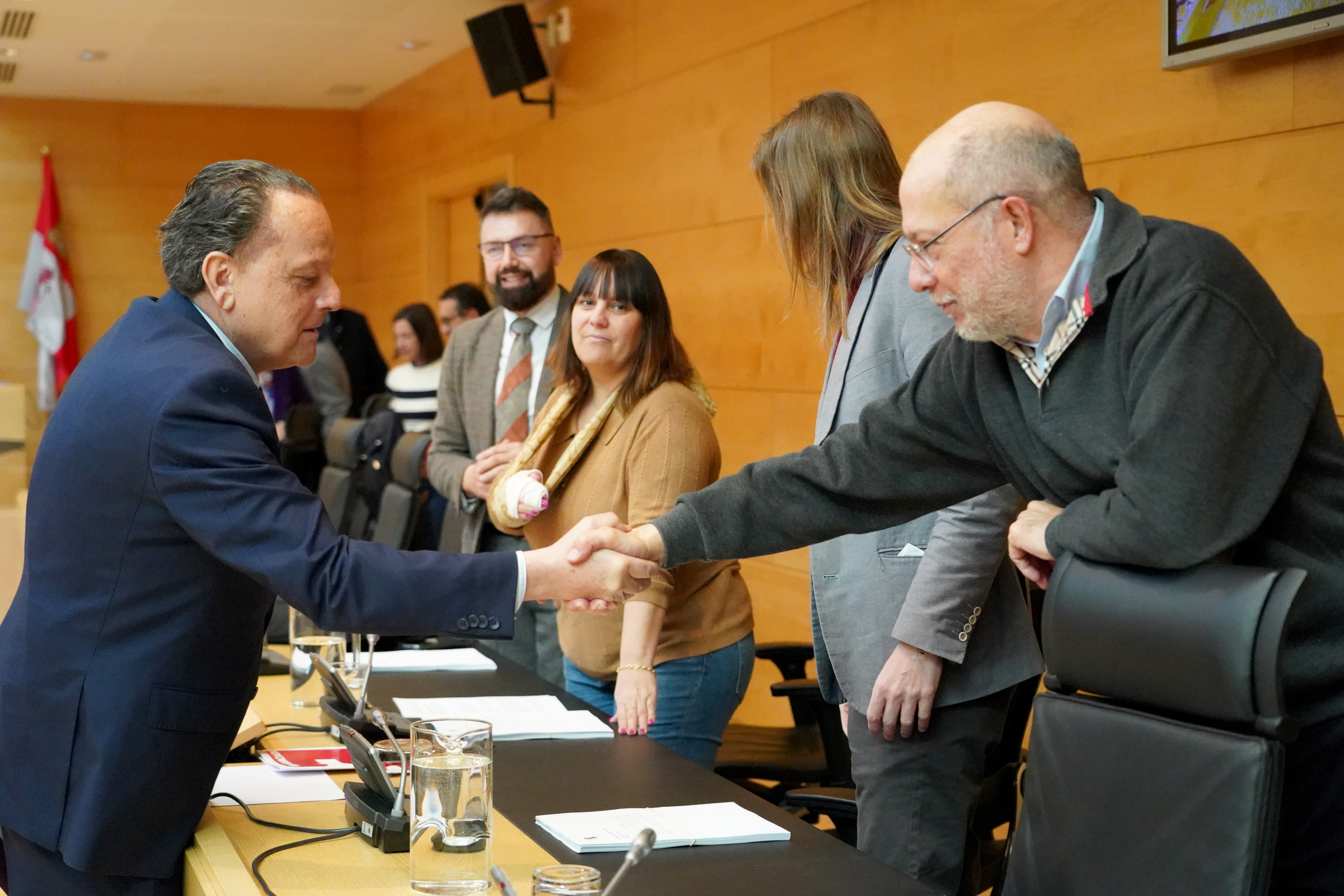 Igea y el presidente instantes previos al inicio de la Comisión