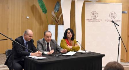 El presidente con Teresa Mata y Eduardo Cubero