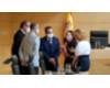Miembros de la Comisión con el presidente